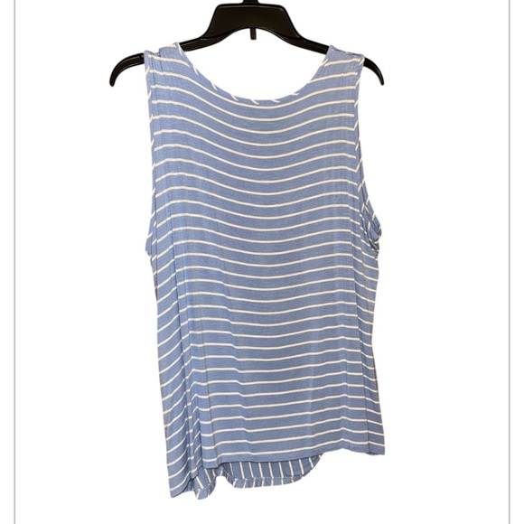 Jones New York  Blue Striped Women's tank stretchy size XL - Picture 2 of 4